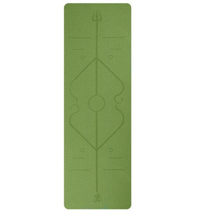 Non Slip TPE Yoga Mat Position Line Beginner