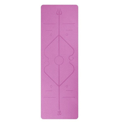 Non Slip TPE Yoga Mat Position Line Beginner