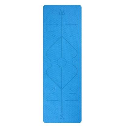 Non Slip TPE Yoga Mat Position Line Beginner